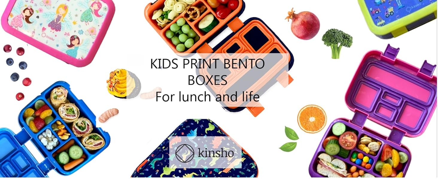 kids print bento lunch