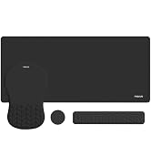 MOSISO Wrist Rest Support for Keyboard Mouse Pad Set, Large Gaming Mouse Pad&Ergonomic Rectangula...