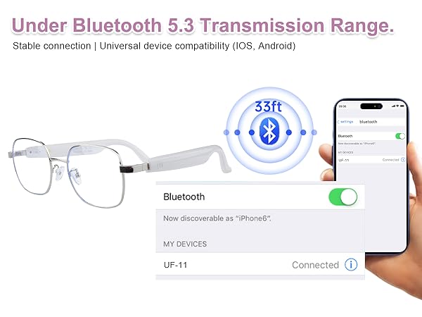 bluetooth audio smart glasses