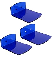 evron Acrylic Floating Shelves for Wall Decor (Translucent Blue, S4.62 F)