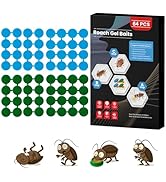 64 Pack Roach Killer Indoor Infestation Roaches Gel Bait Stations, Powerful Cockroach Killer Indo...