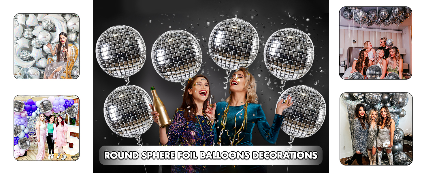 disco ball balloons