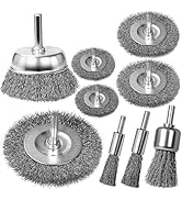 SBGGRL 9 Pcs Wire Brush for Drill Set,Steel Wool Wire Wheel Drill Attachment for Metal Rust Remov...
