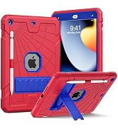 Sibeitu iPad 9th Generation Case with Stand & Pencil Holder, Kids Protective iPad 10.2 Inch Cover...