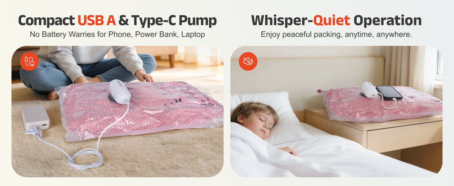 vacuum travel bags with pump