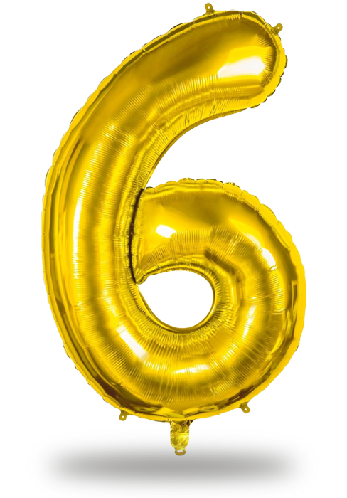 gold 6 balloon