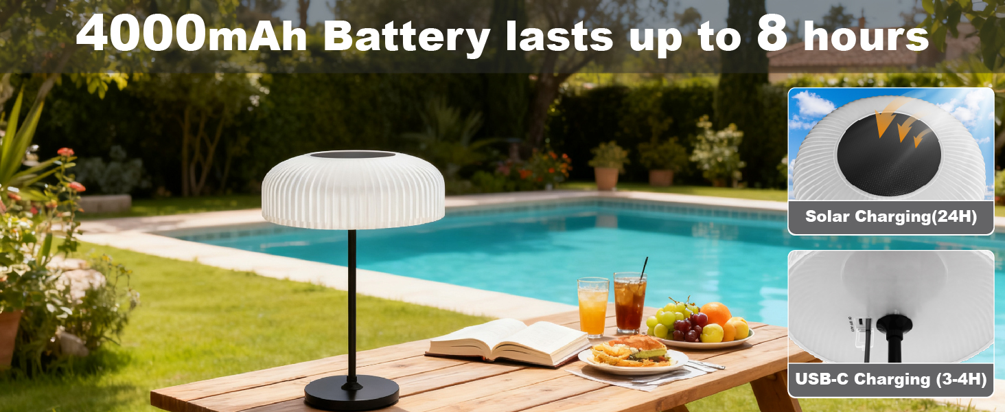 outdoor solar table lamp