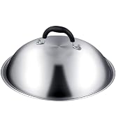 Griddle Accessories for Blackstone, Commercial Grade 12 Inch Heavy Duty Round Basting Cover, Stai...