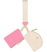 Hovmwey Keychain Wallet, Detachable Dual Pouch Wristlet Wallets for Women Men, Portable Mini Zip ...