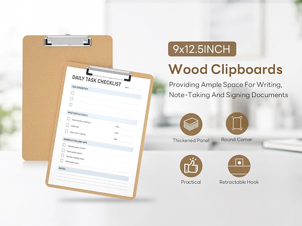 Hongri Wooden Clipboard Set