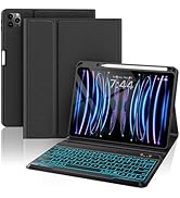 OPAKIT Keyboard Case for iPad Air 5th/4th Pro 11 inch, 7-Color Backlit Detachable Wireless Keyboa...