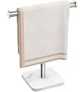 RUACQ Hand Towel Holder, T-Shape Free Standing Hand Towel Holder Stand with Marble Base, 304 Stai...