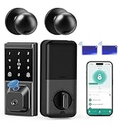 IBLOG Smart Deadbolt Lock with Knob Handle, Keyless Entry Door Lock Set, Fingerprint, Touchscreen...