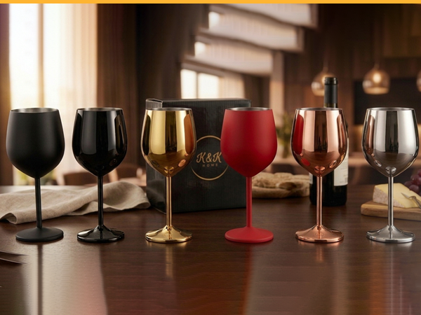 Stainless Steel Wine Glasses