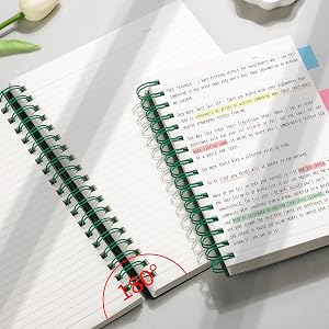 a5 spiral bound notebook college ruled lined journal composition books work writing note taking