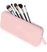 Sakolla Travel Makeup Brush Holder, Silicone Makeup Brush Bag with Zipper Closure, Makeup Brushes...