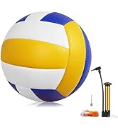Magicorange Volleyball, 1 Pack Official Size 5 Volleyballs- PU Leather Indoor Outdoor Soft Touch ...