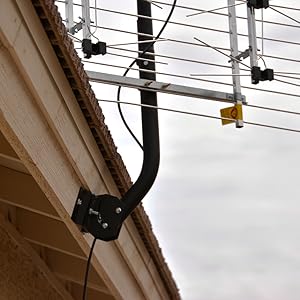 Channel Master, TV Antenna, Mount, Mast, Pole, Slanted, Eave, Roof, Angled, CM-3090