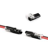 Pluggable LED Wire Connectors, TYUMEN 12pcs 2 Pin 2 Way Universal Compact Wire Terminals, No Wire...
