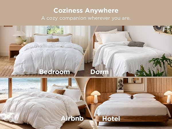 Bedsure Duvet Cover Soft Double Brushed Bedding Set for Kids Adults Zipper Closure NO Comforter