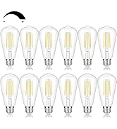Vintage LED Edison Bulbs 60 Watt Equivalent Dimmable 7W ST58 LED Filament Light Bulbs Neutral Whi...