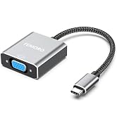 USB C to VGA Adapter, USB Type C to VGA Male to Female Converter Braided for Laptops Phones Table...