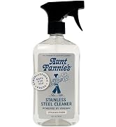 Aunt Fannie's Stainless Steel Spray Cleaner, Powered by Vinegar, Fingerprint and Residue Remover ...