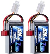 Zeee 2S 1500mAh Lipo Battery 7.4V 60C Soft Pack RC Battery with Deans Plug for FPV Drone Quadcopt...