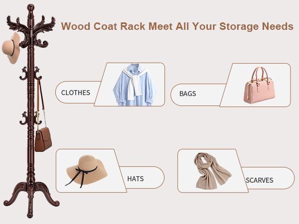 vintage wooden coat rack