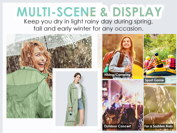 womens rain coat long 2xl lightweight foldable raincoat women’s long rain coat waterproof plus size