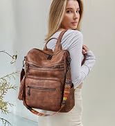 Shrrie Backpack Purse for Women Leather Backpack Fashion Designer Travel Backpack Convertible Sho...