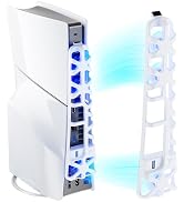 Cooling Fan for PS5 Slim Console, Mytrix External Fan Cooler for PS5 Slim with RGB Light, 3 Speed...