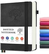 PERCUN Dotted Journal Notebook for Men & Women, 160 Pages Dot Grid notebook for Note Taking, Bull...