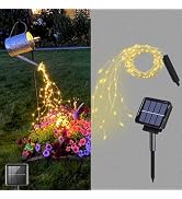 VOOKRY Solar Fairy String Lights for Outside, 10 Strands 200 LEDs Solar Powered Waterfall Lights ...