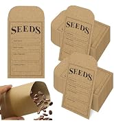 LOTMER 200 Pieces Seed Saving Envelopes, 3.5x2.3 Inch Seed Packets Envelopes, Sealing Kraft Seed ...