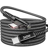 AINOPE 240W USB C to USB C Cable Fast Charging 10FT,Right Angle USBC to USBC Fast Type C Charging...