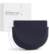 YNSHOUNA Retainer Holder, Silicone Squeeze Top with Lanyard, Slim Cute Aligner Case with Vent Hol...