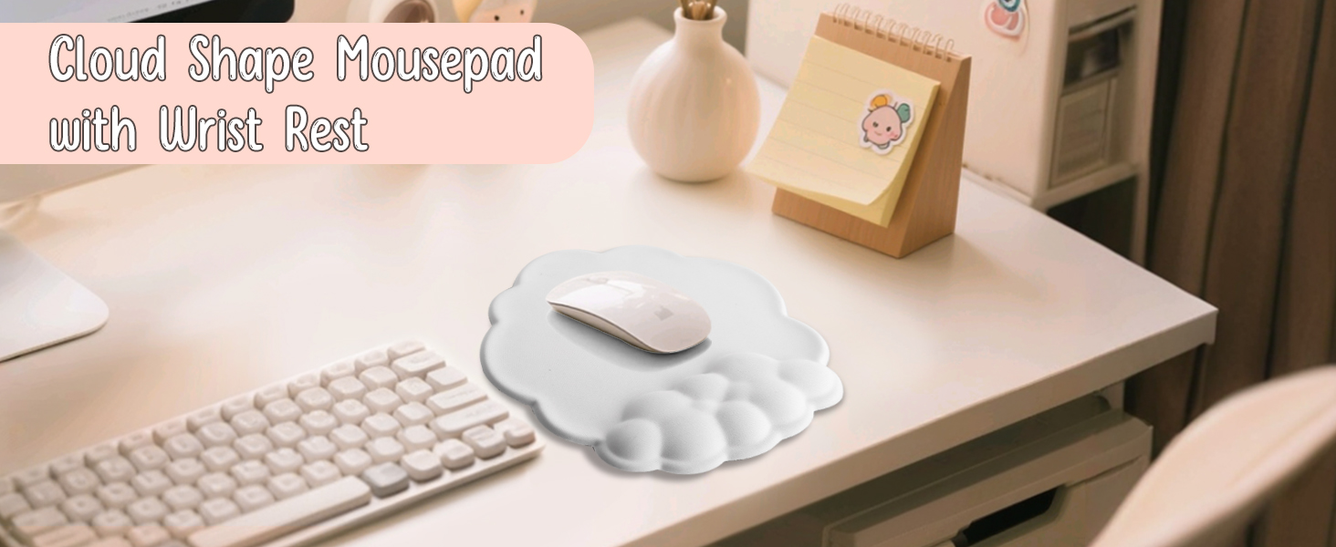 Cloud shape Mousepad with Wrist Support