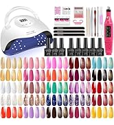 Nail Polish Kit with UV Light 25 Colors Gel Polish Starter Kit