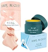Bare August Repair Socks & Foot Cream Bundle - Foot Moisturizer and Callus Cream Softener to Repa...