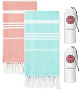 Antfuny 2 Packs Turkish Beach Towels Quick Dry Sand Free Oversized Bath Pool Swim Towel Extra Lar...