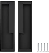 MOROBOR Zinc Alloy Flush Pull Handles, 2pcs Embedded Sliding Door Handle with Hidden Screws, 7.95...