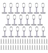 INCREWAY Closet Rod Support, 20Pcs Hollow Zinc Alloy Adjustable Oval Wardrobe Rail Rod End Bracke...