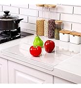 Acrylic Cutting Boards for Kitchen Counter, 18x14 inch Clear Cutting Board with Lip, Non Slip Cou...
