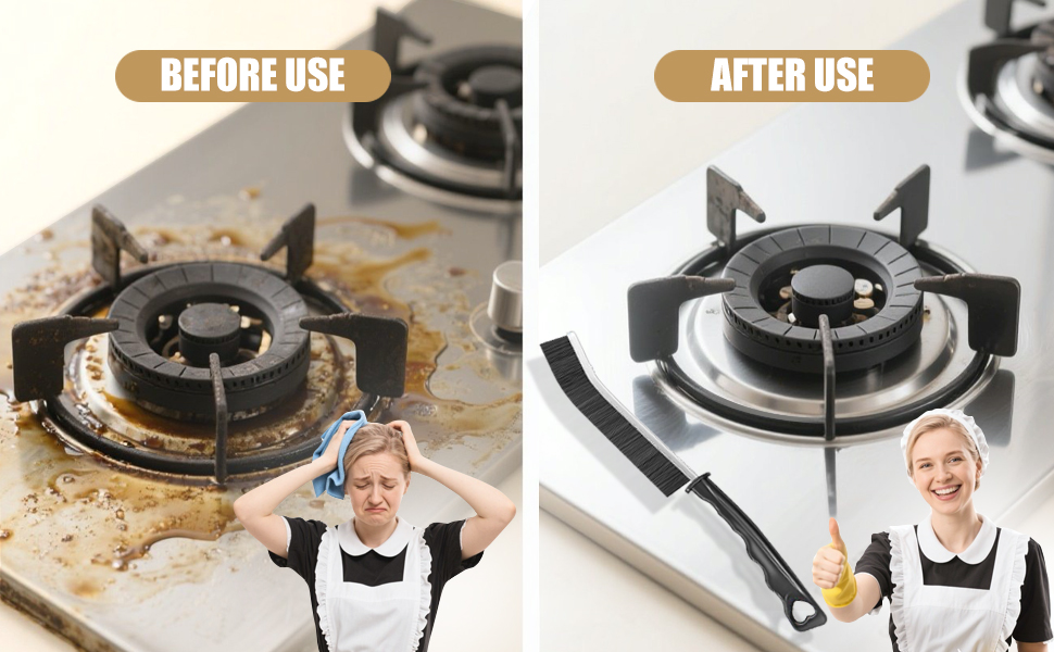 The changes before and after cleaning the gaps