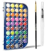 GETHPEN Watercolor Paint Set, 48 Colors Non toxic Watercolor Paint with a Brush Refillable a Wate...
