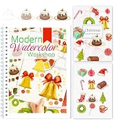 Watercolor Workbooks with Step by Step for Adults Teens - Beginner Watercolor Workbook with 12 Co...