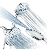 Hotel Spa AquaCare As-Seen-On-TV High Pressure Handheld & Rain 50-mode 3-way Shower Head Combo wi...