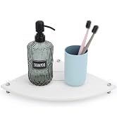 Segbeauty Quick Dry Stone Sink Tray, 9.85in Diatomaceous Water Absorbing Corner Sink Caddy, Fast ...