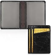Unaone Slim Minimalist Wallet - Premium Leather Card Holder RFID Blocking Card Case with 8 Card S...